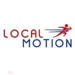 Local Motion logo featuring a stylized running figure with dynamic red and blue design elements.