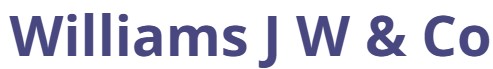 Williams J W & Co logo in purple font on a white background.